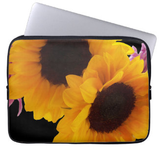 Housse Pour Ordinateur Portable Deux tournesols jaunes