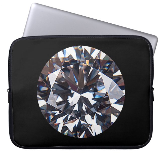 Housse Pour Ordinateur Portable Diamant Gemme Élégant Facetté (Devant)