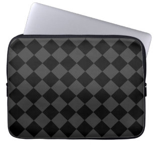 Housse Pour Ordinateur Portable Diamants noirs et fumés - Élégants et intemporels