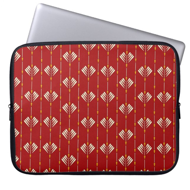 Housse Pour Ordinateur Portable Digital Mughal : Textile Plante Artwork. (Devant)