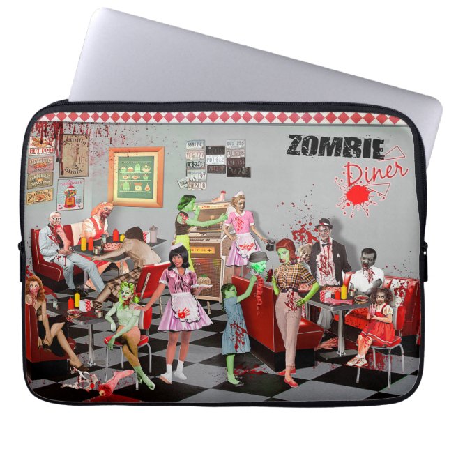 Housse Pour Ordinateur Portable Diner de Zombie (Devant)