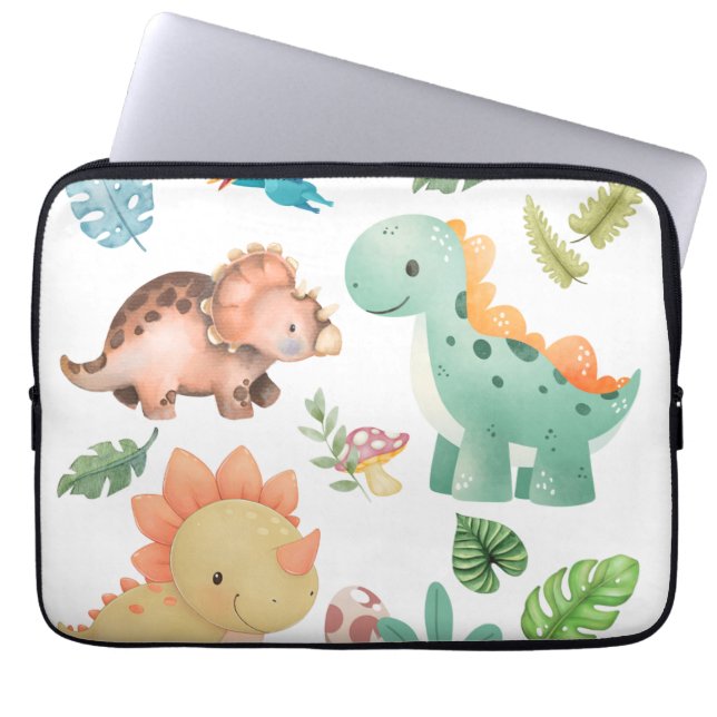 Housse Pour Ordinateur Portable Dinosaure Mignon (Devant)