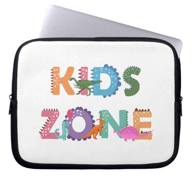 Housse Pour Ordinateur Portable Dinosaures (Devant)