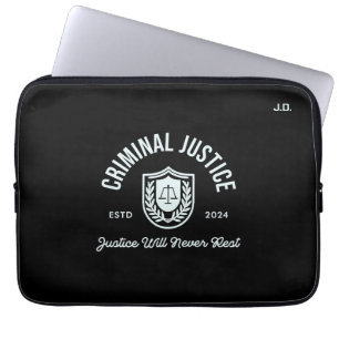 Housse Pour Ordinateur Portable Diplôme en justice pénale 2024 "Personnalisable"