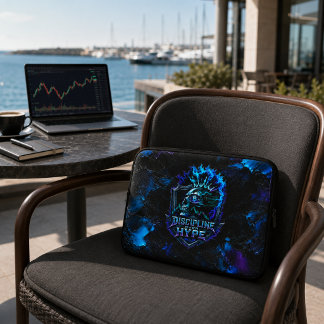 Housse Pour Ordinateur Portable Discipline Plutôt que Hype Bitcoin Pinceau Bleu