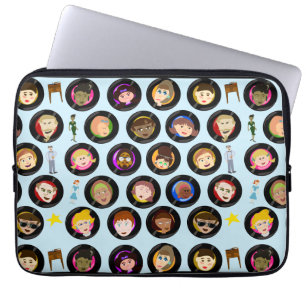 Housse Pour Ordinateur Portable Disques de Tubes Anciens Personnage de Dessin Anim