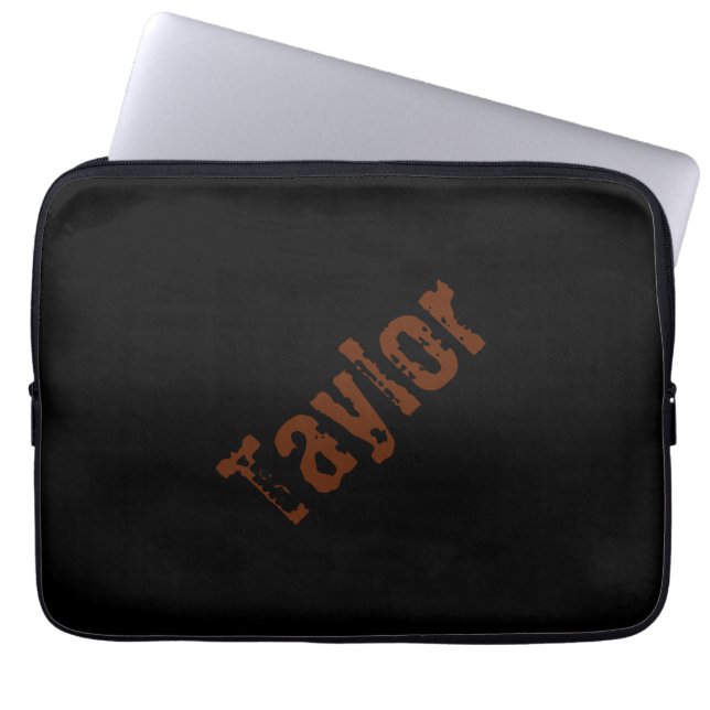 Housse Pour Ordinateur Portable Distressed Name Tablet Case (Black & Rust) (Devant)