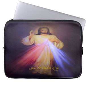 Housse Pour Ordinateur Portable Divine Mercy Gold