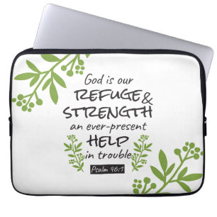 Housse Pour Ordinateur Portable Divine Refuge - Psaume 46:1 pour le Confort Spirit
