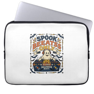 Housse Pour Ordinateur Portable DJ Ghost Spooky Beats Gravure Vintage Halloween
