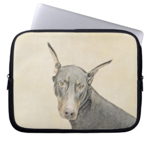 Housse Pour Ordinateur Portable Doberman Pinscher Peinture - Art Chien original