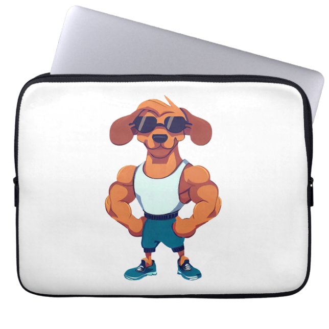 Housse Pour Ordinateur Portable Dog Gym (Devant)