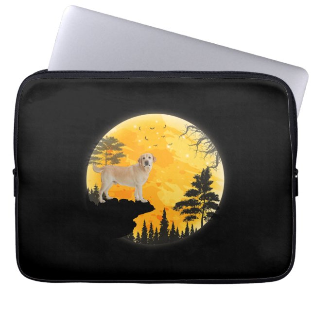 Housse Pour Ordinateur Portable Dog Lover | Dog Halloween Full Moon (Devant)
