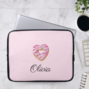 Housse Pour Ordinateur Portable Donut Sweet Girl Sprinkings Nom personnalisé