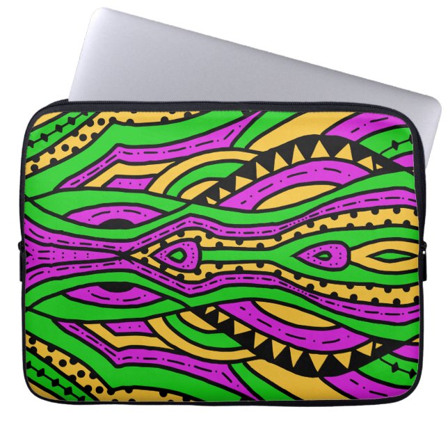Housse Pour Ordinateur Portable Doodle Abstrait 34 (Devant)