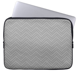 Housse Pour Ordinateur Portable Double blanc de Grey stripes