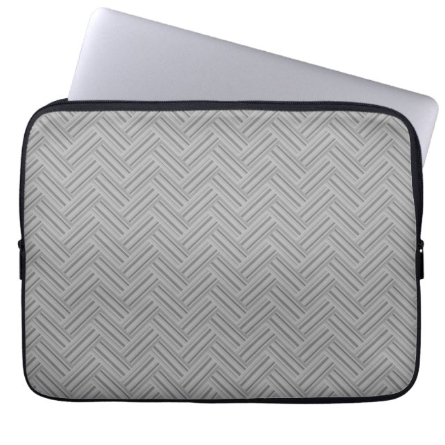 Housse Pour Ordinateur Portable Double blanc de Grey stripes (Devant)