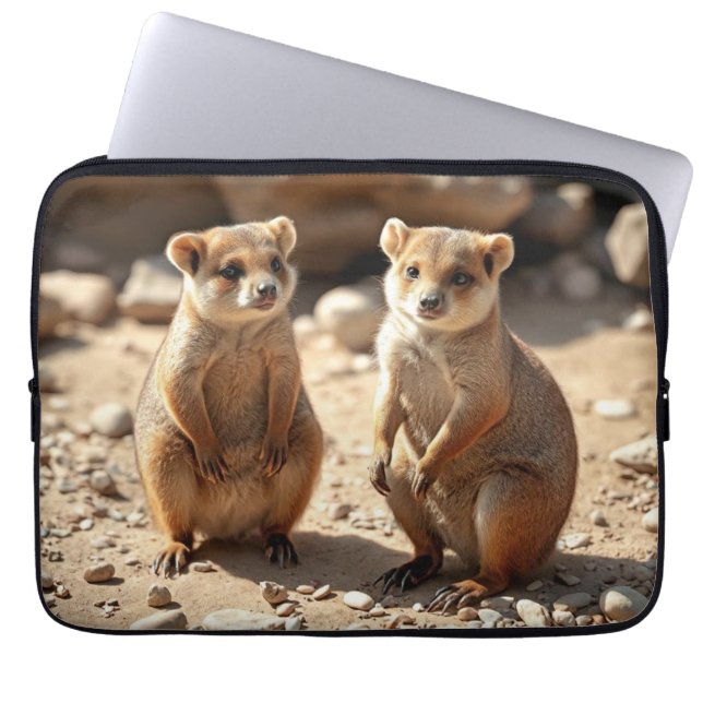 Housse Pour Ordinateur Portable "Double la laideur : Aussie Quokka Twins" (Devant)
