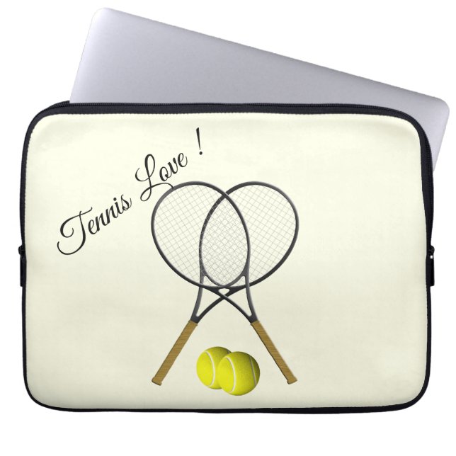 Housse Pour Ordinateur Portable Doubles d'amour de tennis (Devant)
