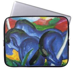 Housse Pour Ordinateur Portable Douille bleue d'ordinateur portable de chevaux de