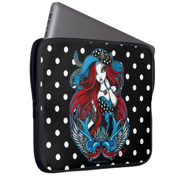 Housse Pour Ordinateur Portable Douille d'ordinateur portable d'ange de tatouage (Devant droit)