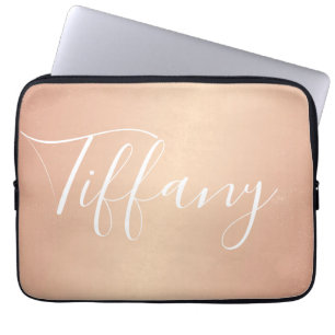 Housse Pour Ordinateur Portable Douille d'ordinateur portable - or rose de nom