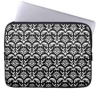 Housse Pour Ordinateur Portable Douille noire à la mode et de mod de damassé