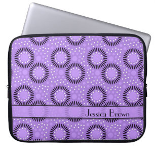 Housse Pour Ordinateur Portable Douille pourpre d'ordinateur portable de pois de