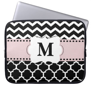 Housse Pour Ordinateur Portable Douille rose noire d'ordinateur portable de