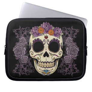 Housse Pour Ordinateur Portable Douille vintage de crâne et d'ordinateur portable
