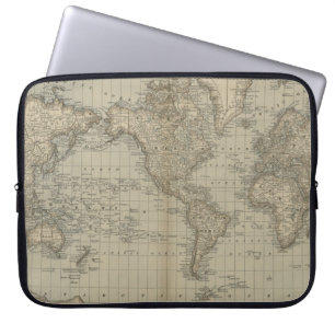 Housse Pour Ordinateur Portable Douille vintage d'ordinateur portable de carte du