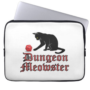 Housse Pour Ordinateur Portable Doungeon Meowster Drôle RPG Chat avec dés
