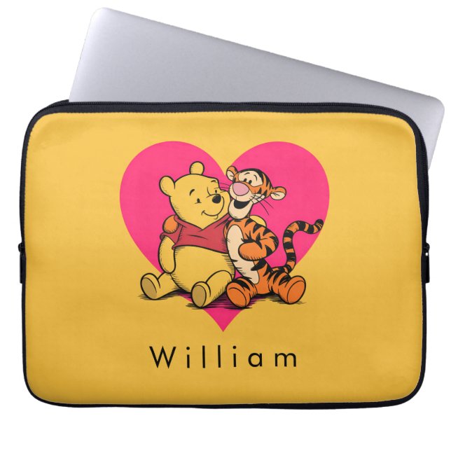 Housse Pour Ordinateur Portable Doux Winnie l'ourson et Tigger (Devant)