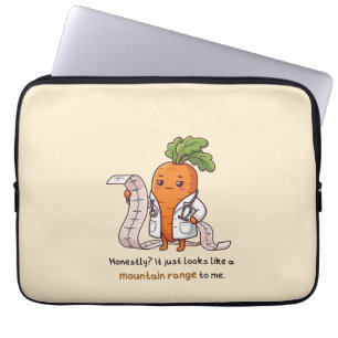 Housse Pour Ordinateur Portable Dr Carrot ECG Chaîne de Montagnes Drôle Ordinateur