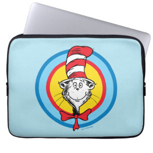 Housse Pour Ordinateur Portable Dr. Seuss Graphisme de tête de Chat dans le Chap