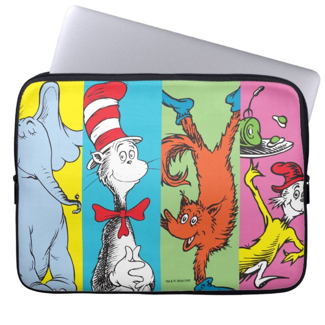 Housse Pour Ordinateur Portable Dr Seuss | Tranche de caractères (Devant)