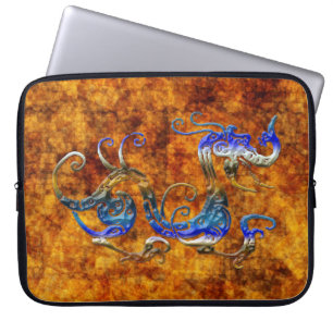 Housse Pour Ordinateur Portable Dragon asiatique en 3D et manches d'ordinateur por
