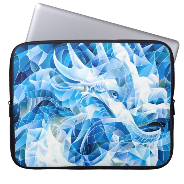 Housse Pour Ordinateur Portable Dragon de Mosaïque Ciel Bleu (Devant)