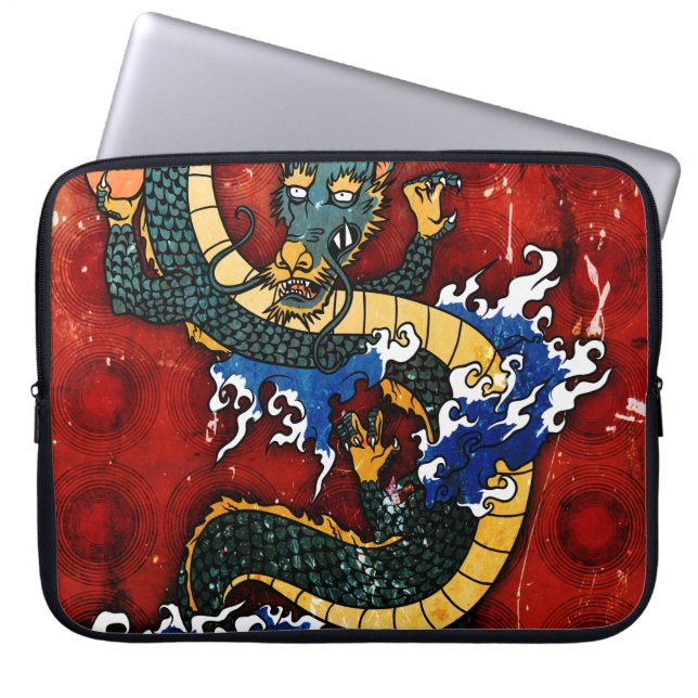 Housse Pour Ordinateur Portable Dragon japonais (Devant)