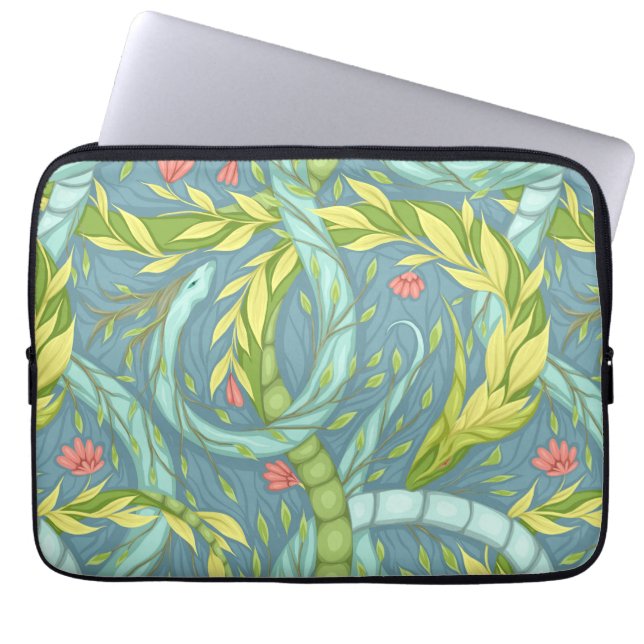 Housse Pour Ordinateur Portable Dragons en bois (Devant)