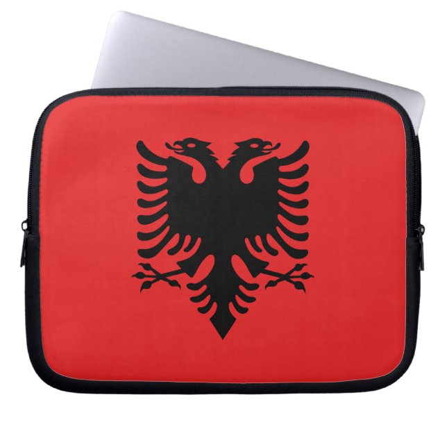 Housse Pour Ordinateur Portable Drapeau albanais patriotique (Devant)