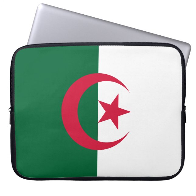 Housse Pour Ordinateur Portable Drapeau algérien patriotique (Devant)
