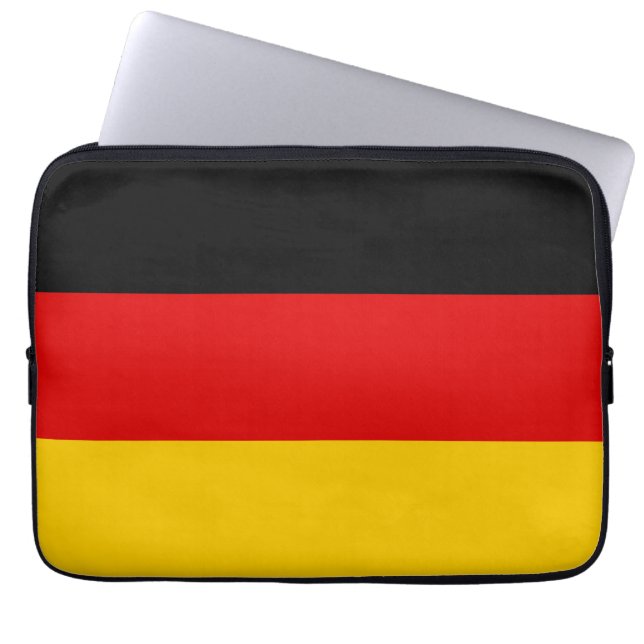 Housse Pour Ordinateur Portable Drapeau allemand (Devant)