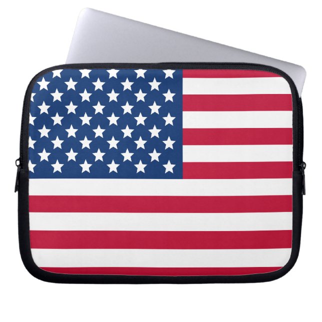 Housse Pour Ordinateur Portable Drapeau américain (Devant)
