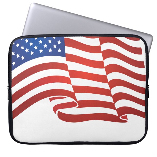 Housse Pour Ordinateur Portable Drapeau américain (Devant)