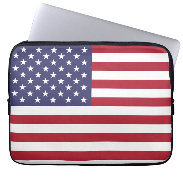 Housse Pour Ordinateur Portable Drapeau américain, Drapeau américain (Devant)