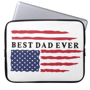 Housse Pour Ordinateur Portable Drapeau américain du meilleur père