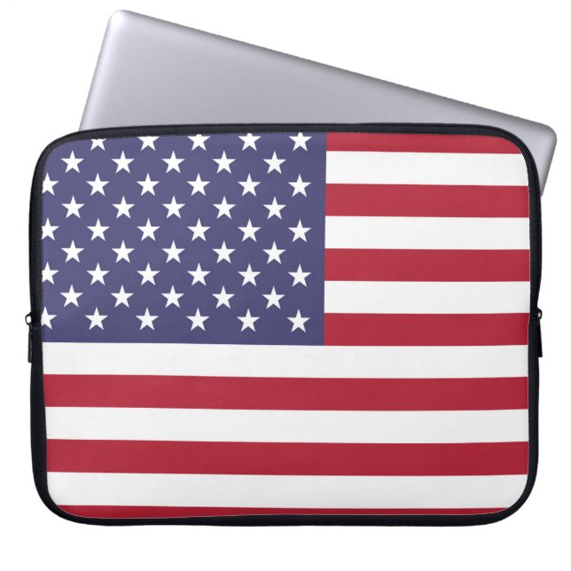 Housse Pour Ordinateur Portable Drapeau américain États-Unis USA (Devant)