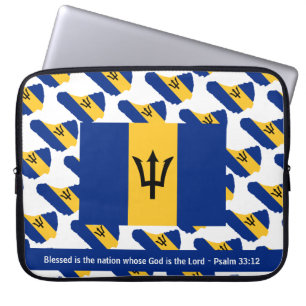 Housse Pour Ordinateur Portable DRAPEAU BARBADOS Écriture personnalisée Blesse