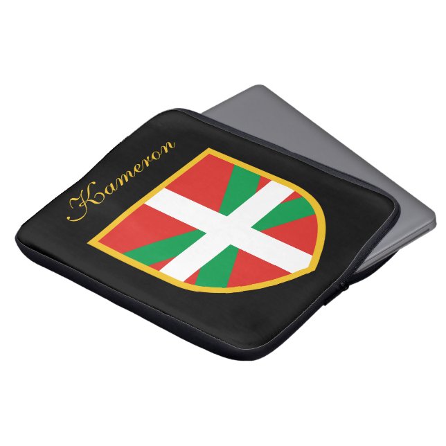 Housse Pour Ordinateur Portable Drapeau Basque (Devant haut)